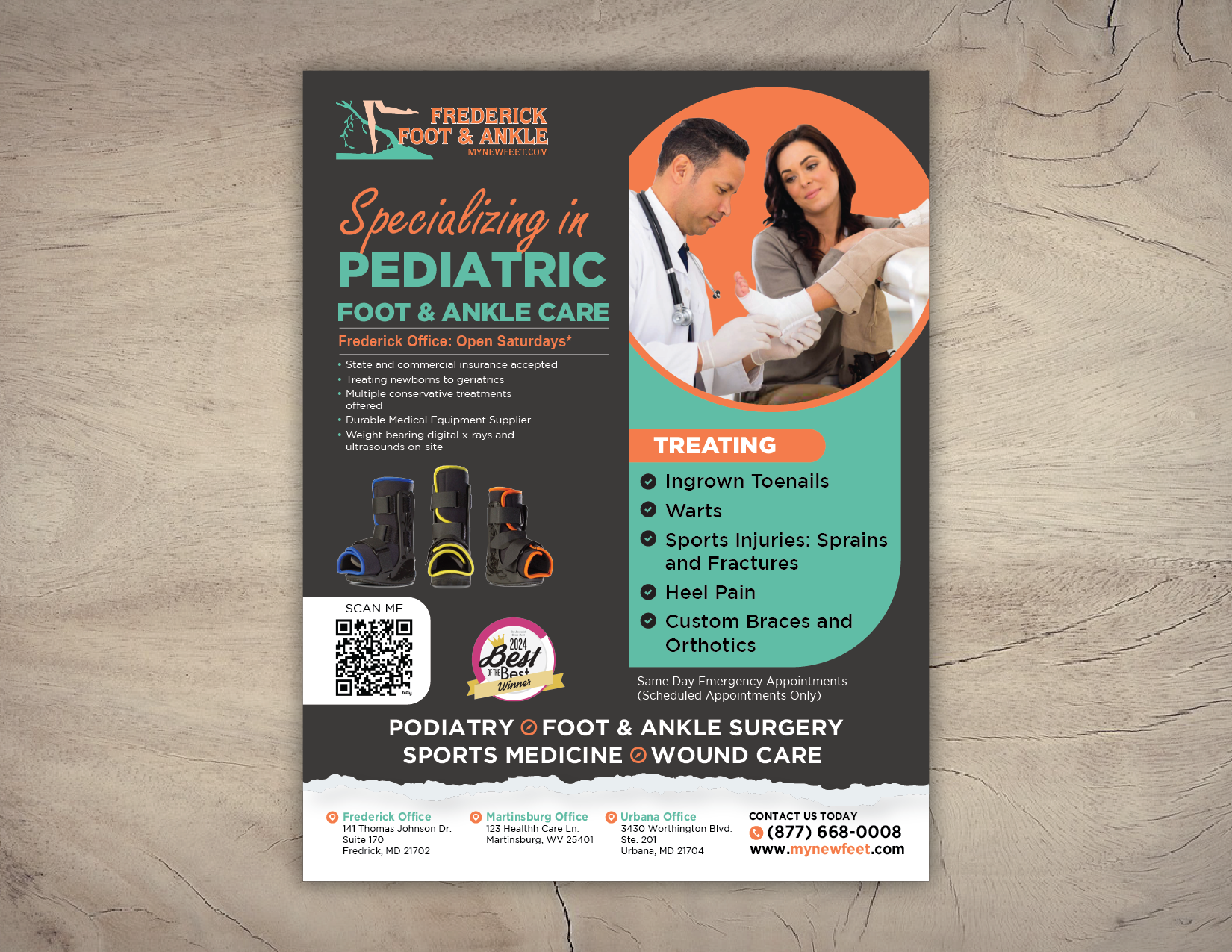 Diseño de Flyer por GMWIRE para Frederick Foot & Ankle | Diseño #35855512