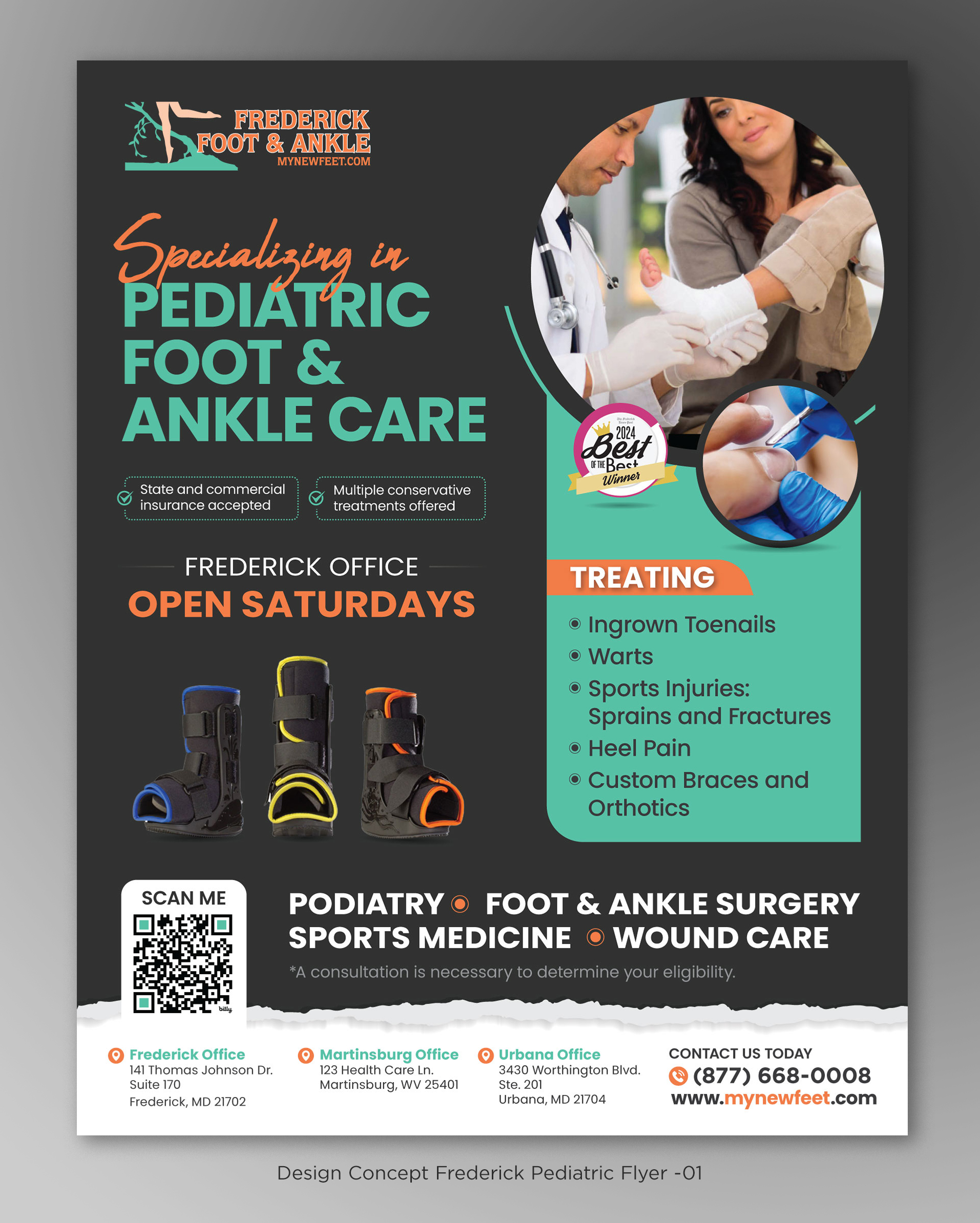 Flyer-Design von D Creative für Frederick Foot & Ankle | Design #35856713