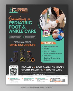 Design de Flyer par D Creative pour Frederick Foot & Ankle | Design : #35856713