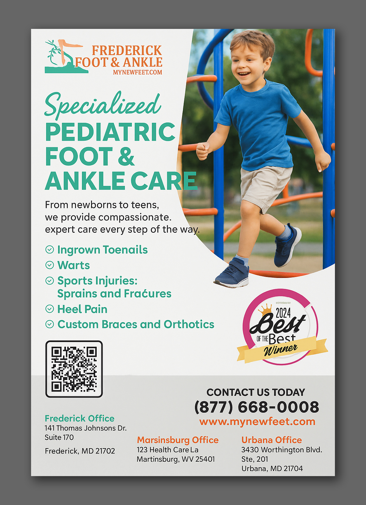 Diseño de Flyer por Titan Solbiz para Frederick Foot & Ankle | Diseño #35858034