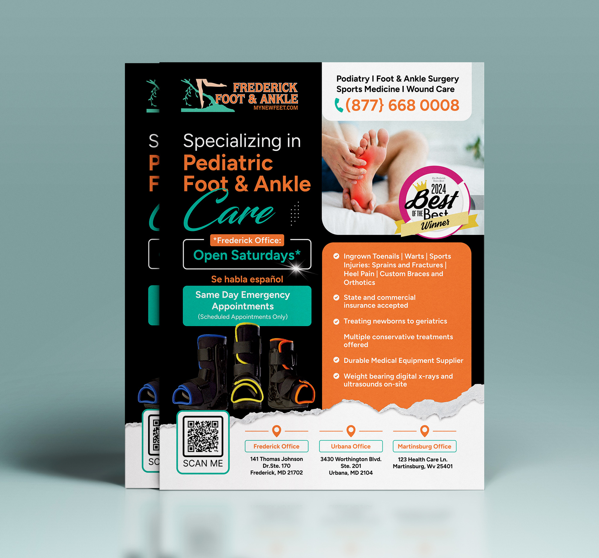 Flyer Design by Dzhafir for Frederick Foot & Ankle | Design #35857341
