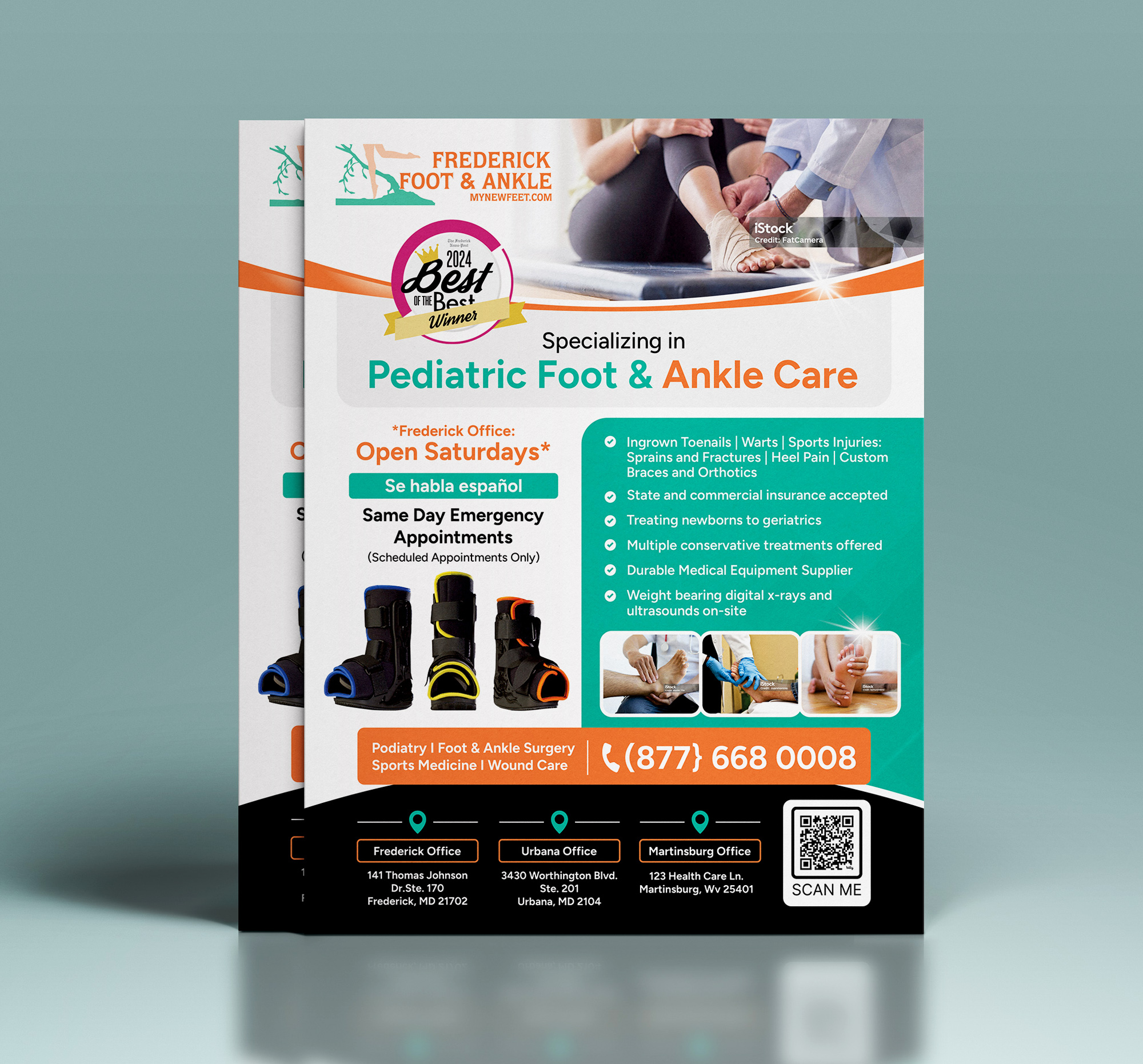 Design de Flyer par Dzhafir pour Frederick Foot & Ankle | Design #35857342