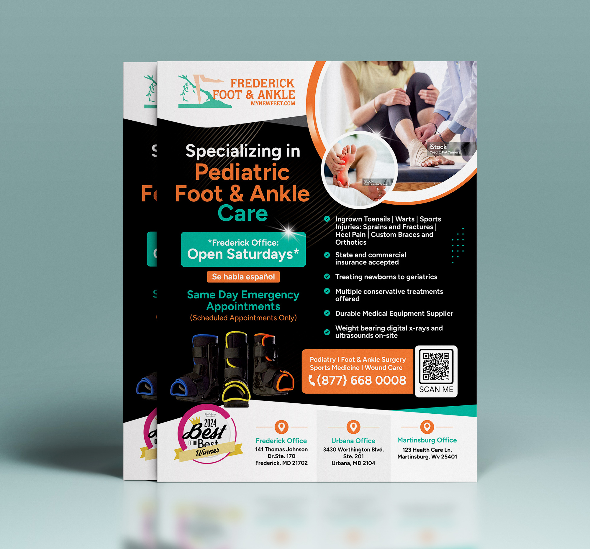 Design de Flyer par Dzhafir pour Frederick Foot & Ankle | Design #35857343