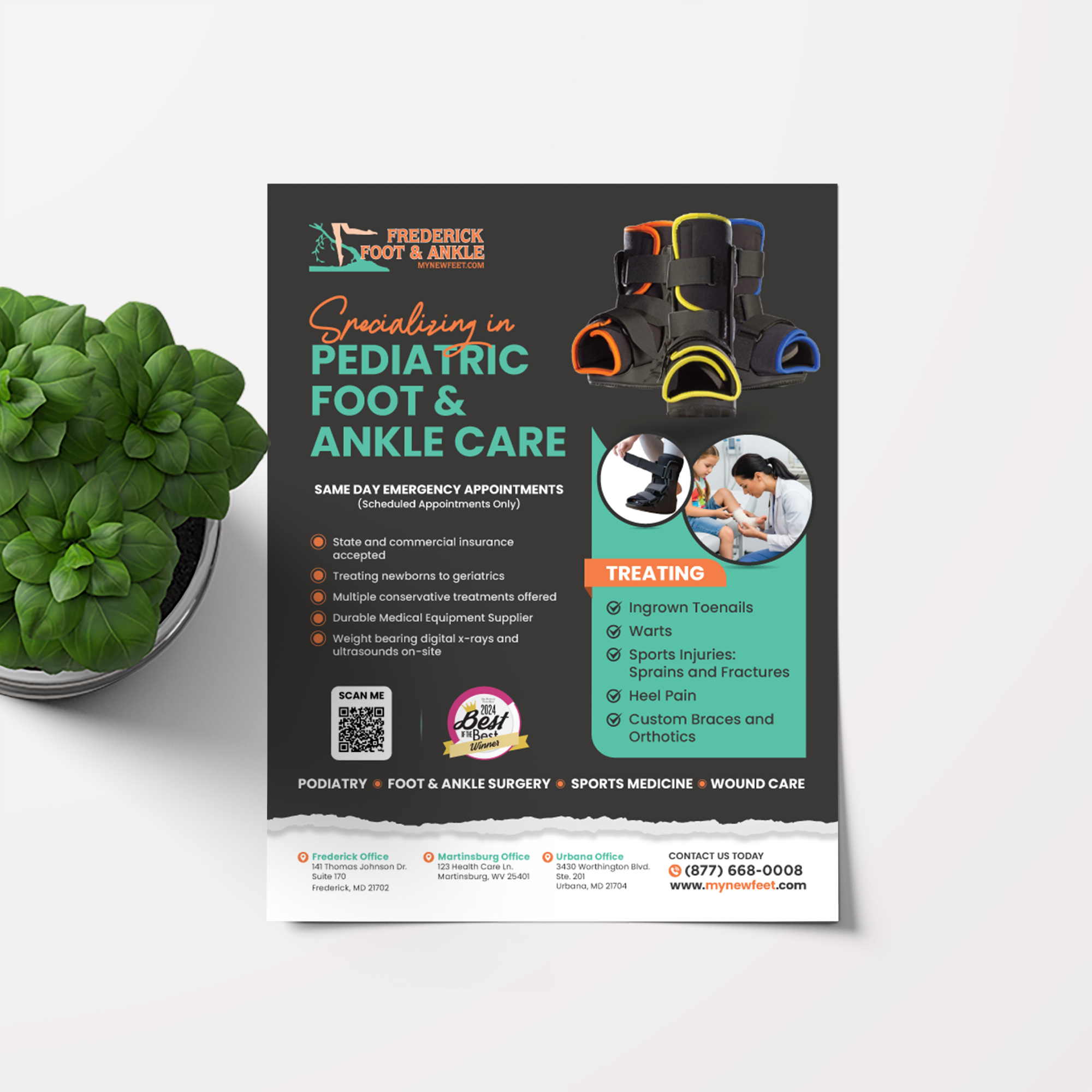 Flyer Design by JanuXart for Frederick Foot & Ankle | Design #35854295