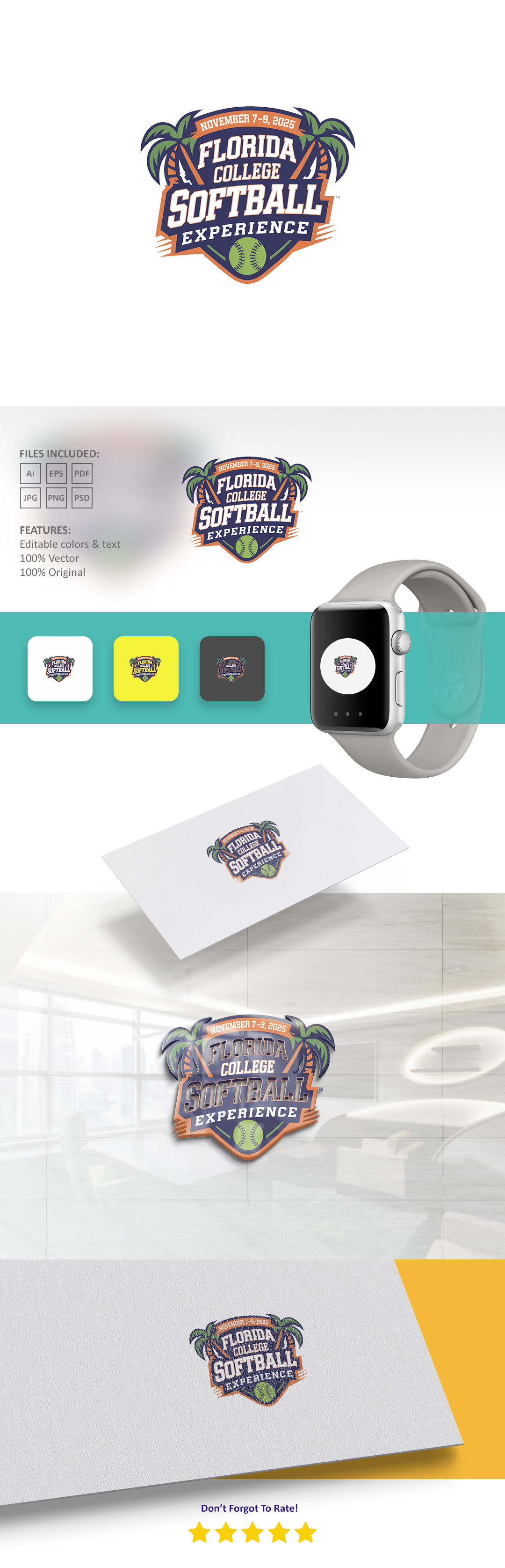 Logo Design by VectorForge for Fastpitch Masters LLC | Design #35858304