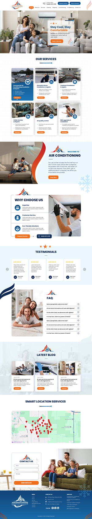 WordPress-Design von pb für Air Conditioning Contractors WA | Design: #35885995