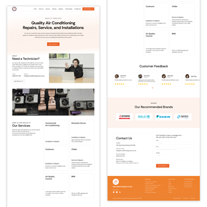 Diseño Wordpress por uqreative para Air Conditioning Contractors WA | Diseño #35900122