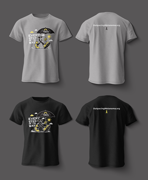Outpacing Melanoma - Non-profit Merchandise T-shirt Design