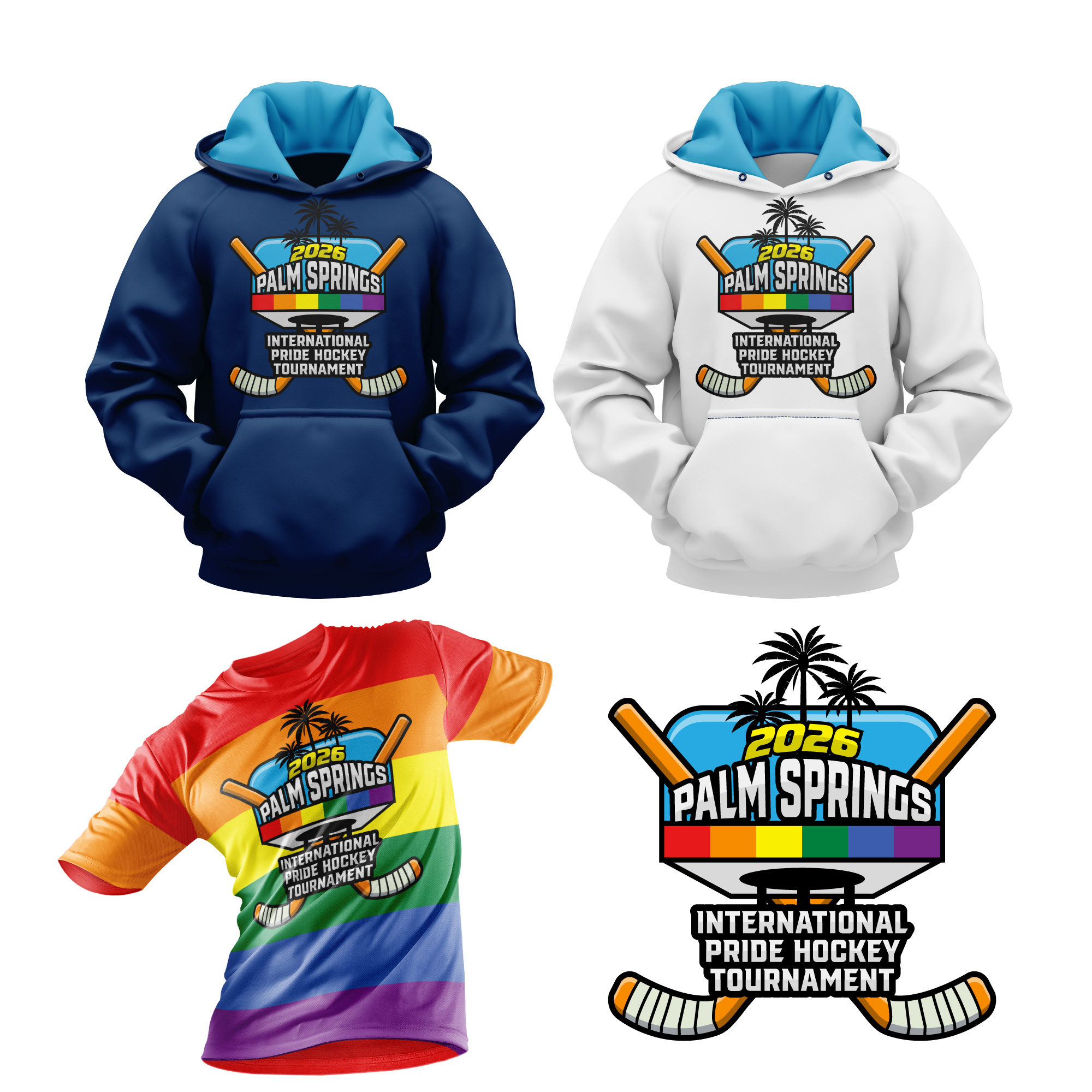 Logo Design by Sergio Coelho for Coachella Valley LGBT Hockey Association | Design #35886740