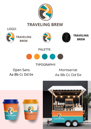 New Mobile Coffee Truck business design. From the logo, trailer, and coffee cup.