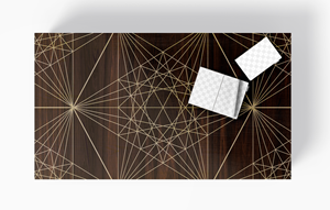 Design for Inlay Table Top, Walnut &amp; Maple