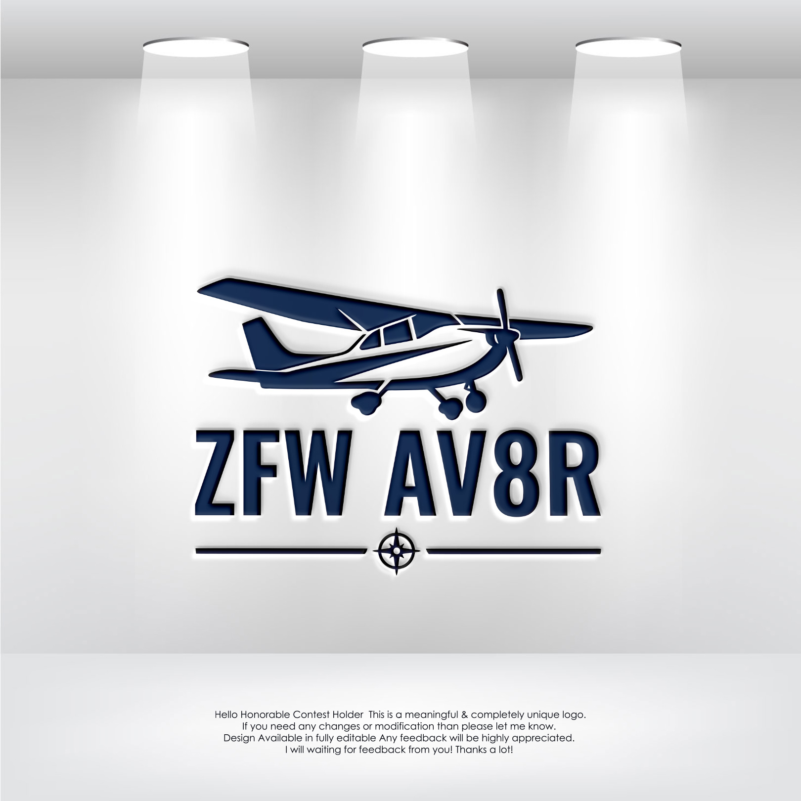 Logo Design by LogoEon for ZFW Aviation, LLC | Design #35867423