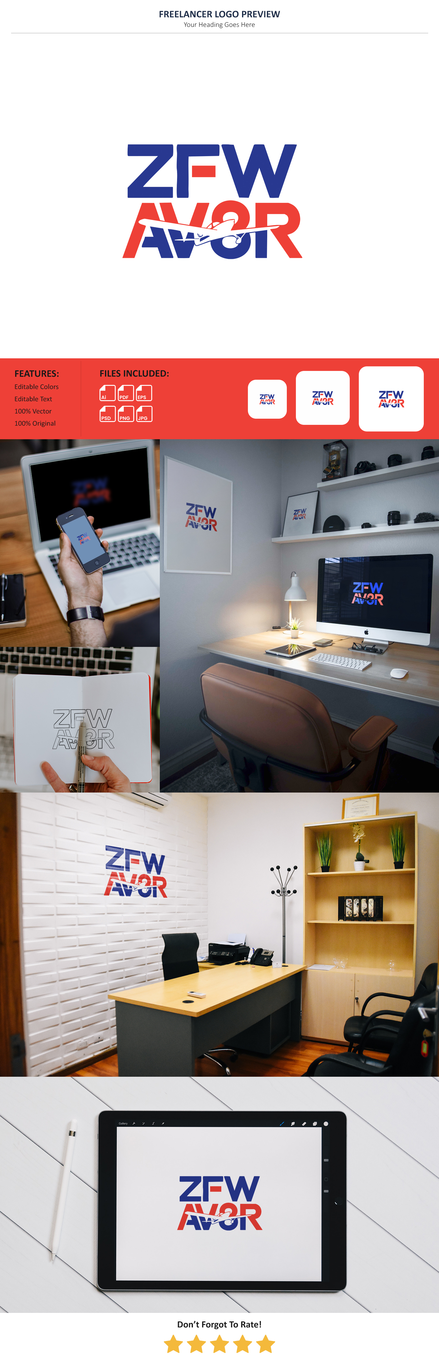 Diseño de Logo por VectorForge para ZFW Aviation, LLC | Diseño #35869931