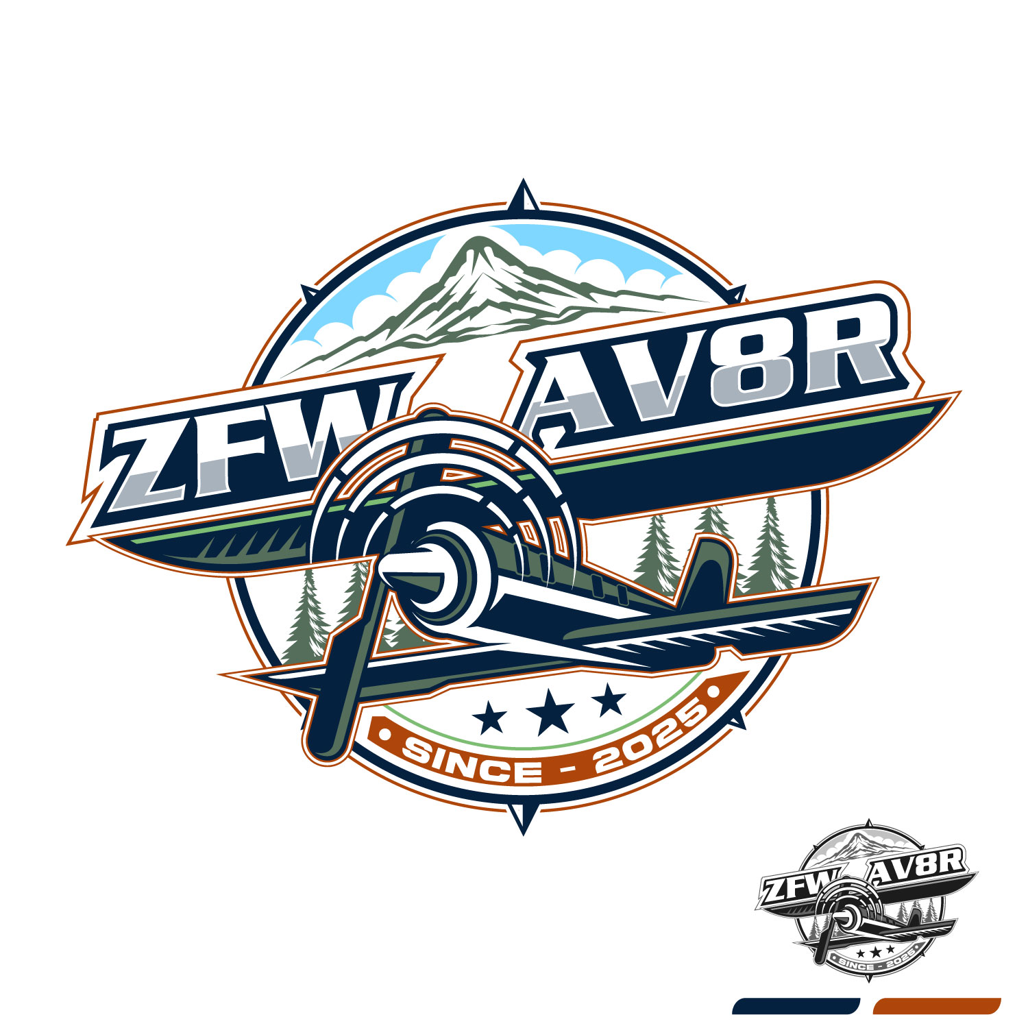 Logo-Design von Suvendu.S für ZFW Aviation, LLC | Design #35899257