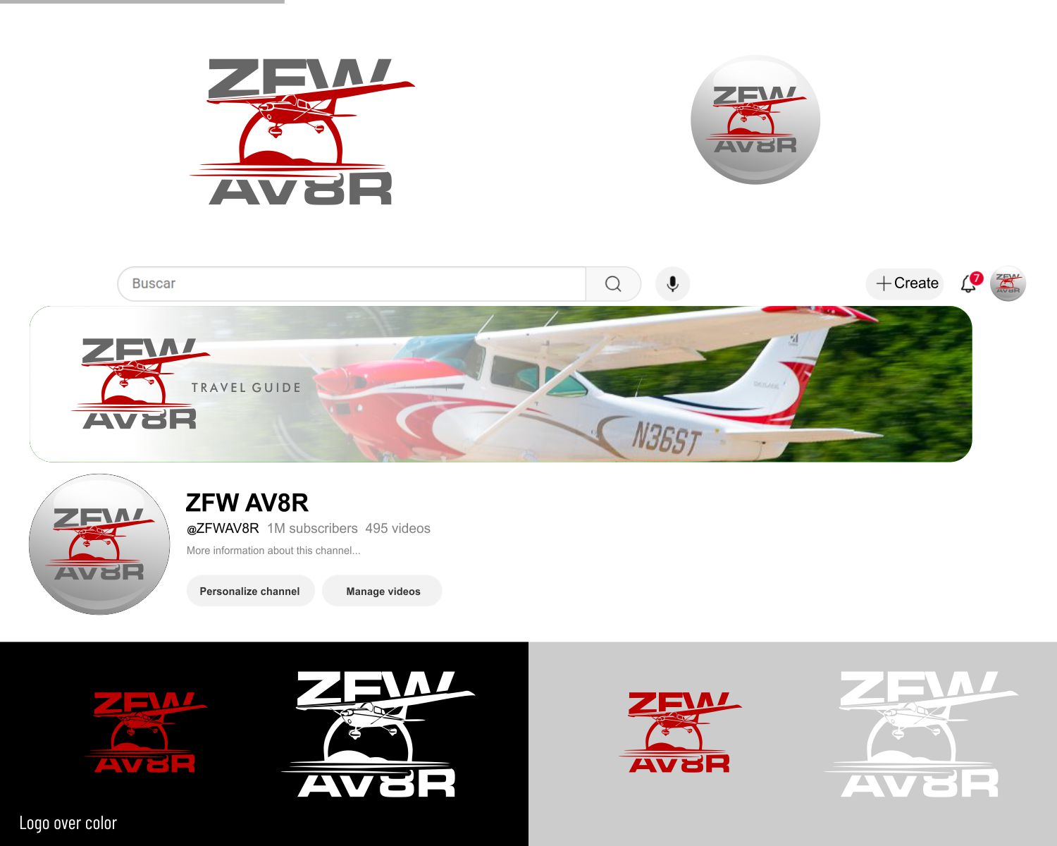 Logo Design by DesignMX (Renan Mejia) for ZFW Aviation, LLC | Design #35879504