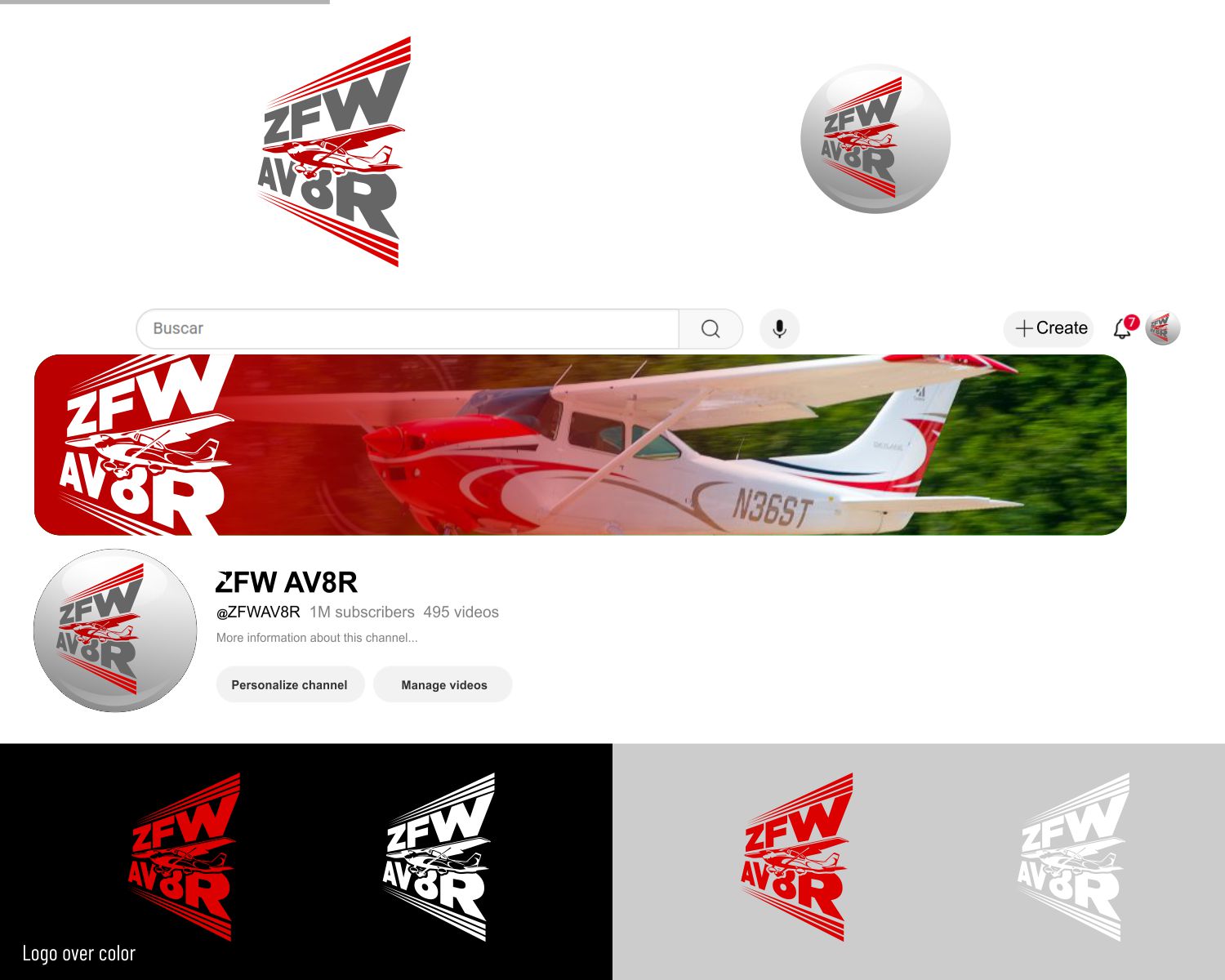 Logo Design by DesignMX (Renan Mejia) for ZFW Aviation, LLC | Design #35879635