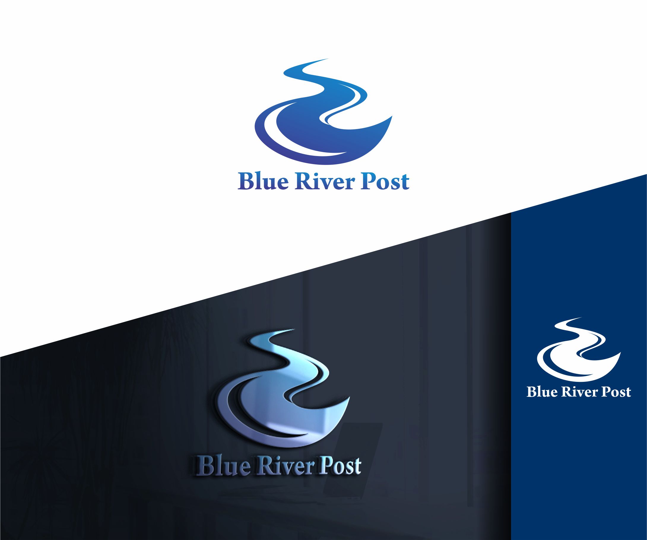 Logo Design by alkaline for Blue River Post | Design #35874751