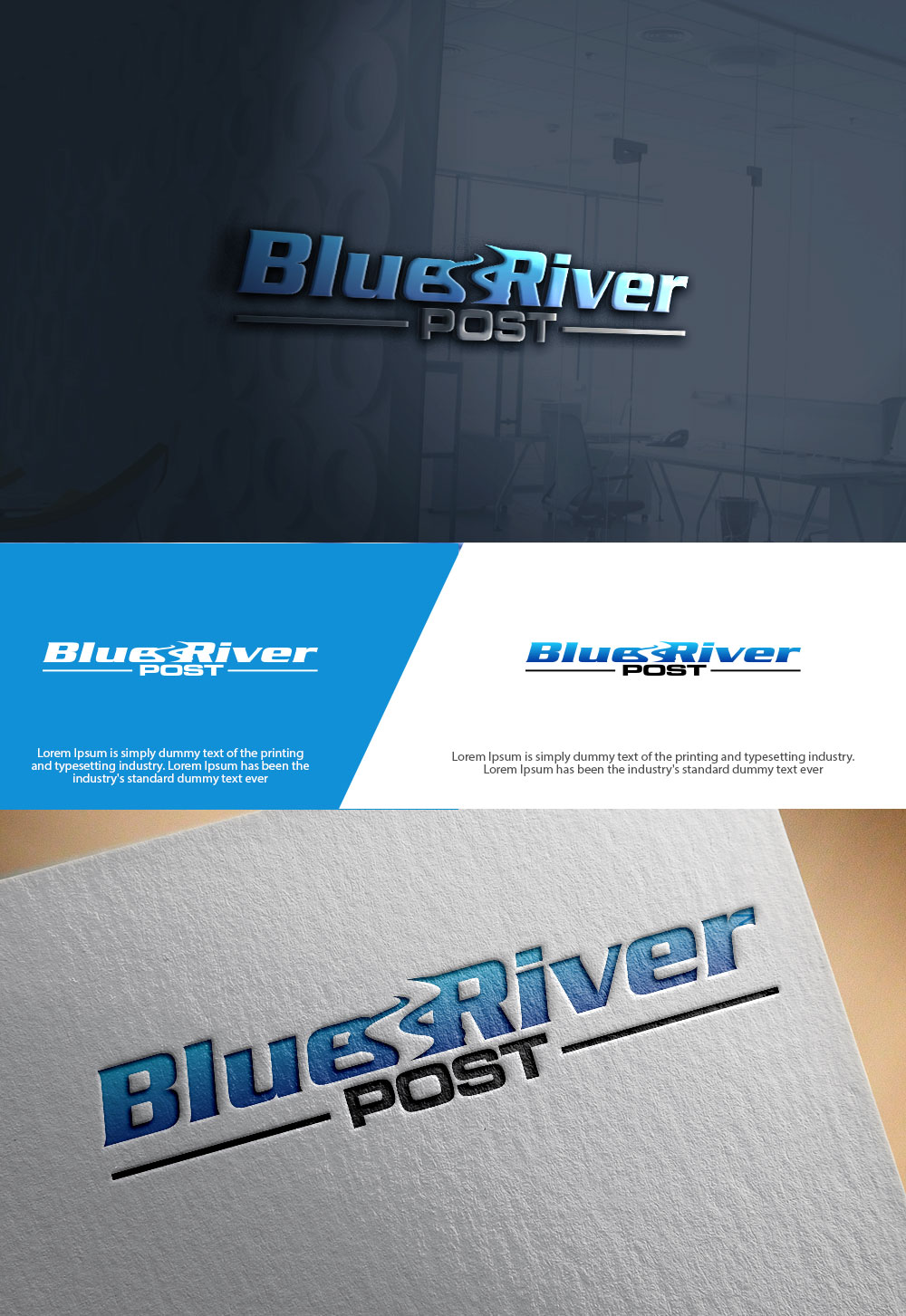 Diseño de Logo por sulemani  creation para Blue River Post | Diseño #35878214