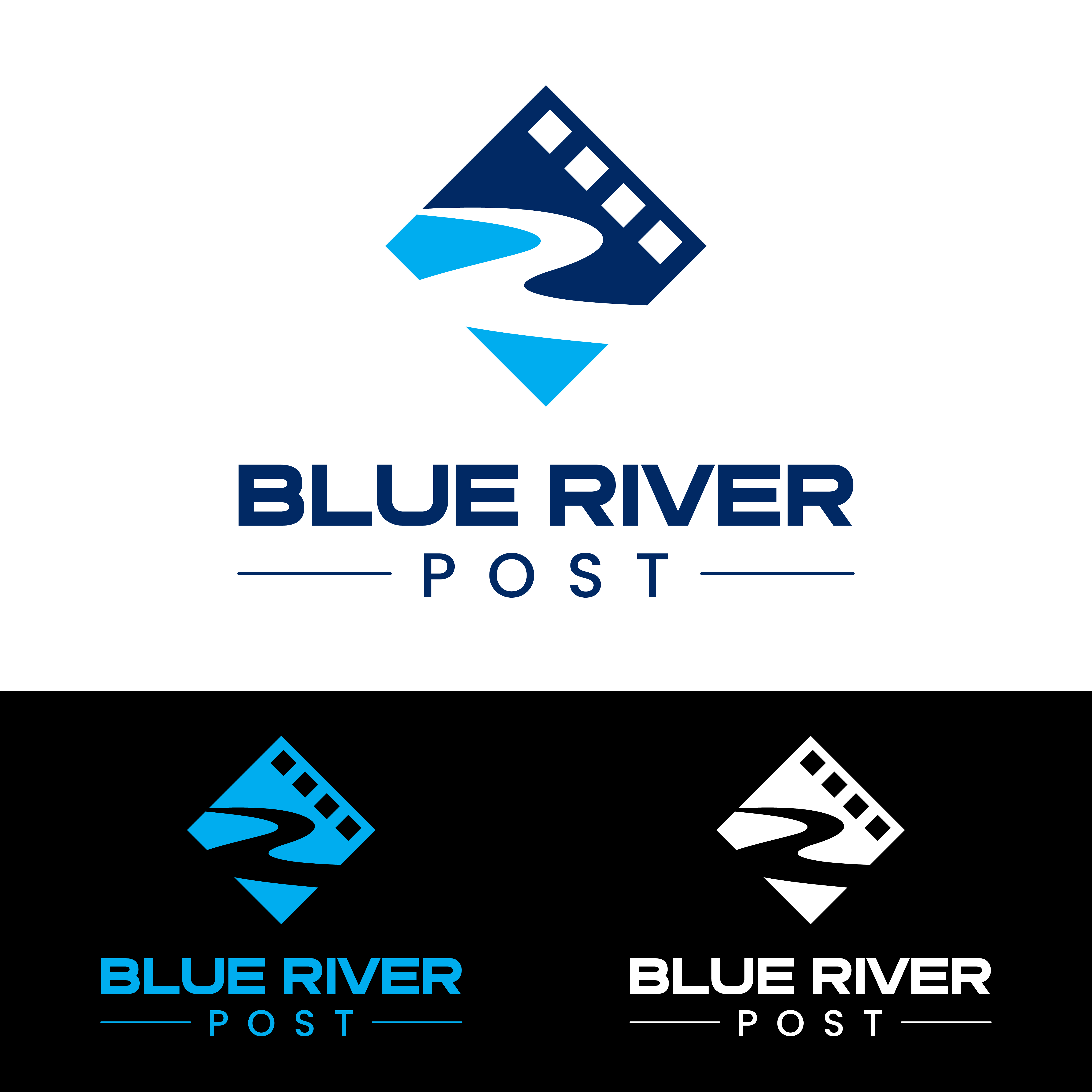 Logo Design by John Mark Arts for Blue River Post | Design #35875524