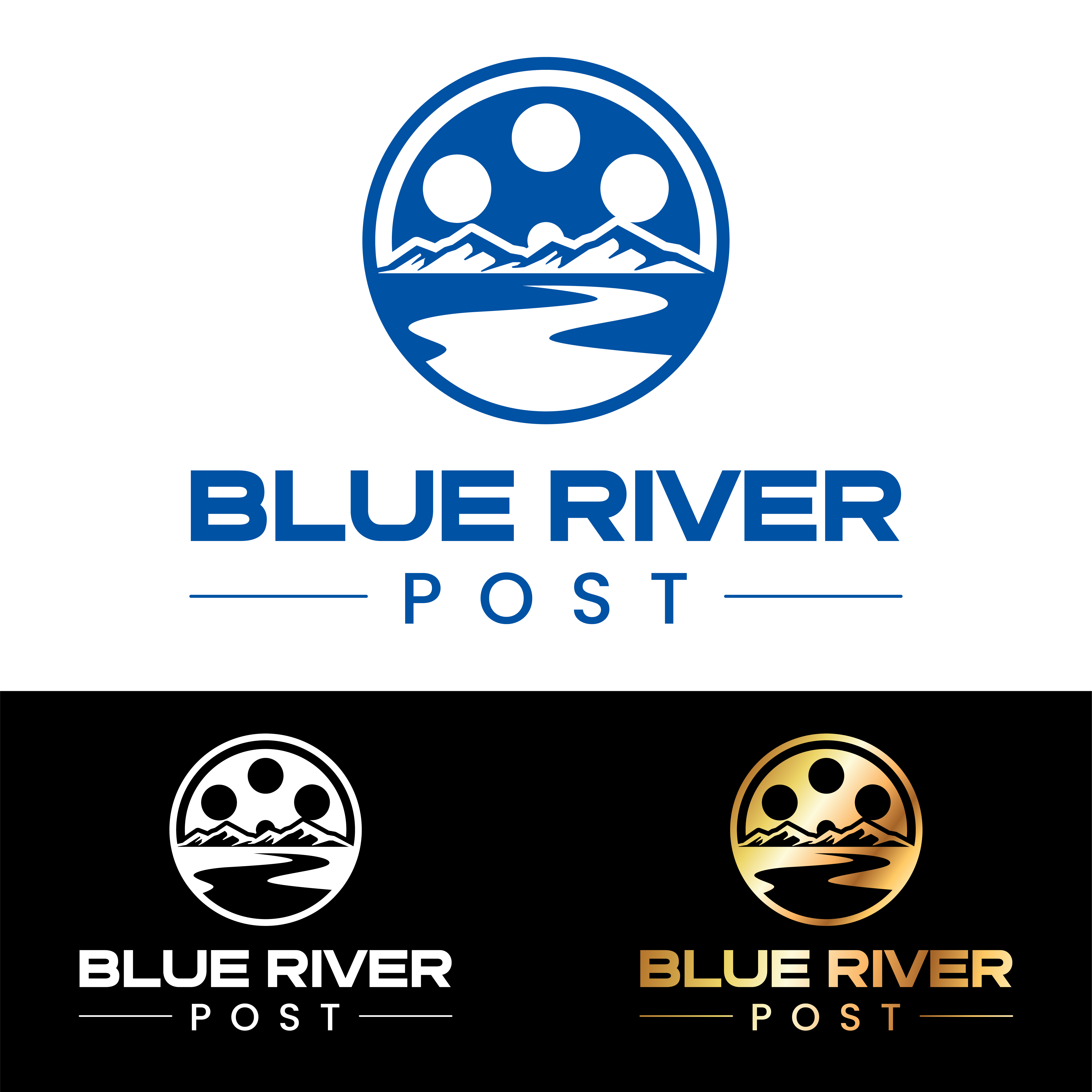 Logo Design by John Mark Arts for Blue River Post | Design #35875729