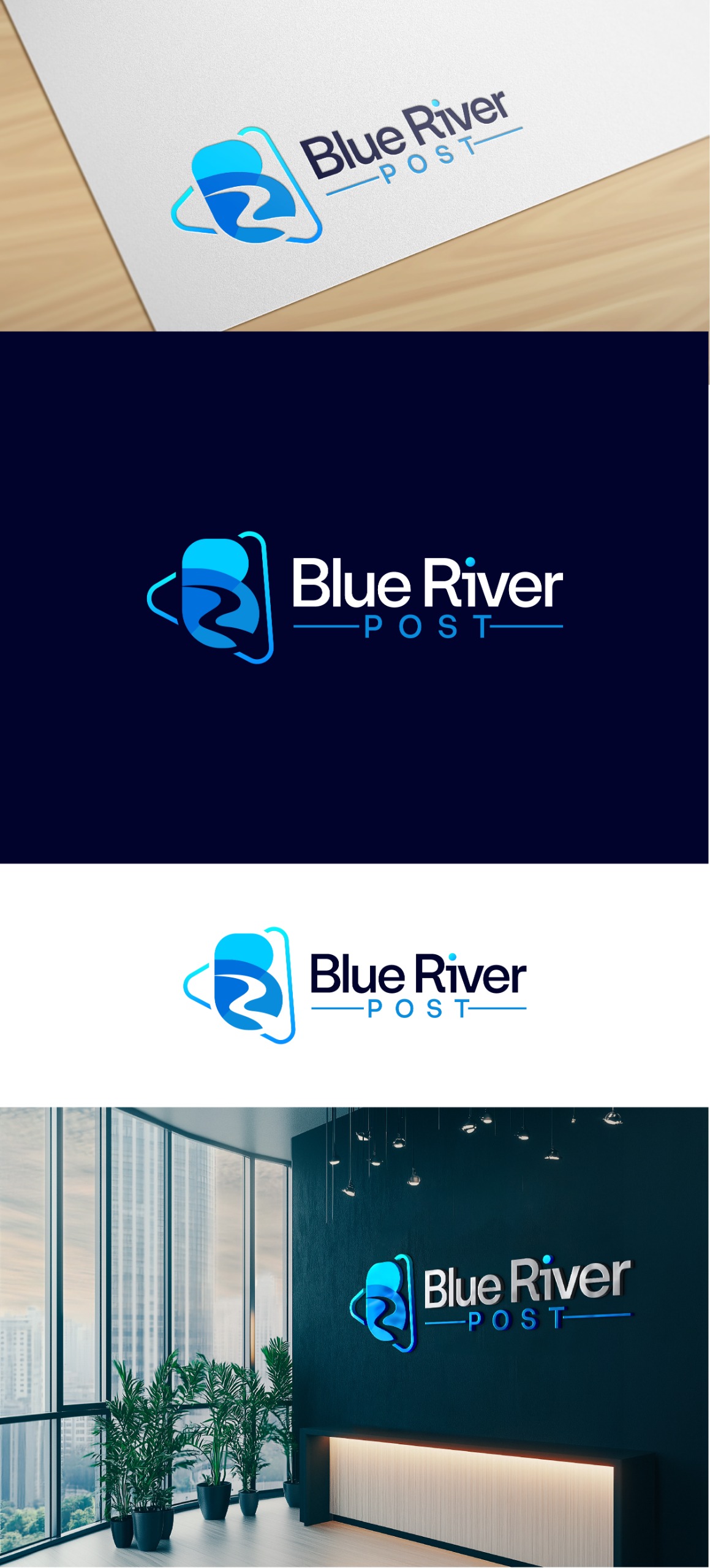 Logo Design by PixelUP Graphics for Blue River Post | Design #35880009