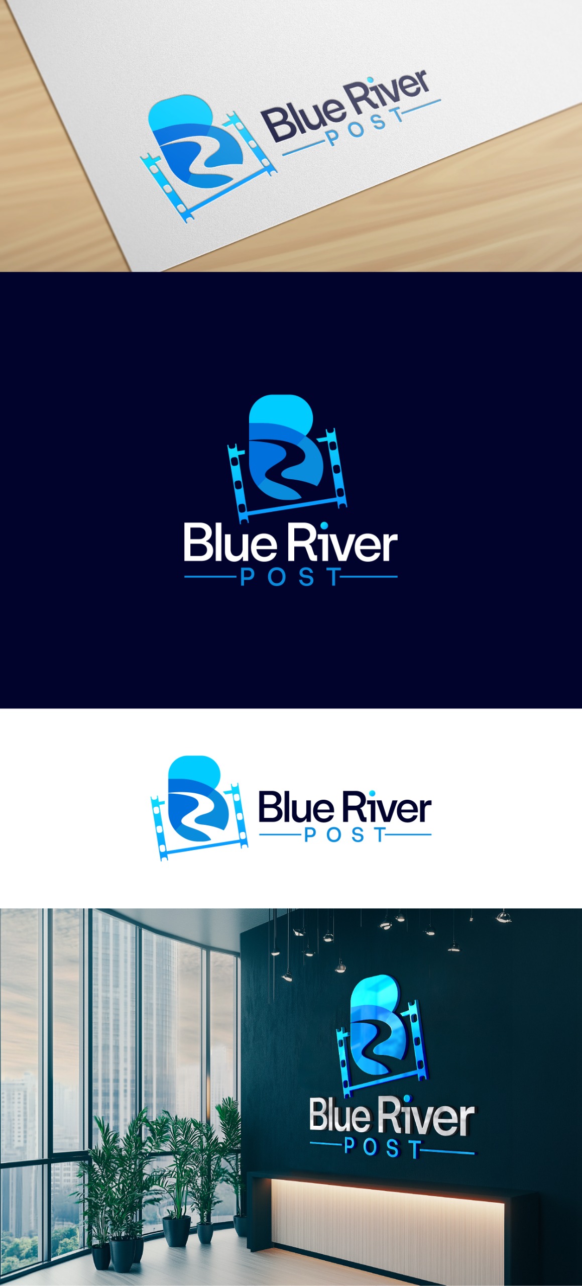 Logo Design by PixelUP Graphics for Blue River Post | Design #35880010