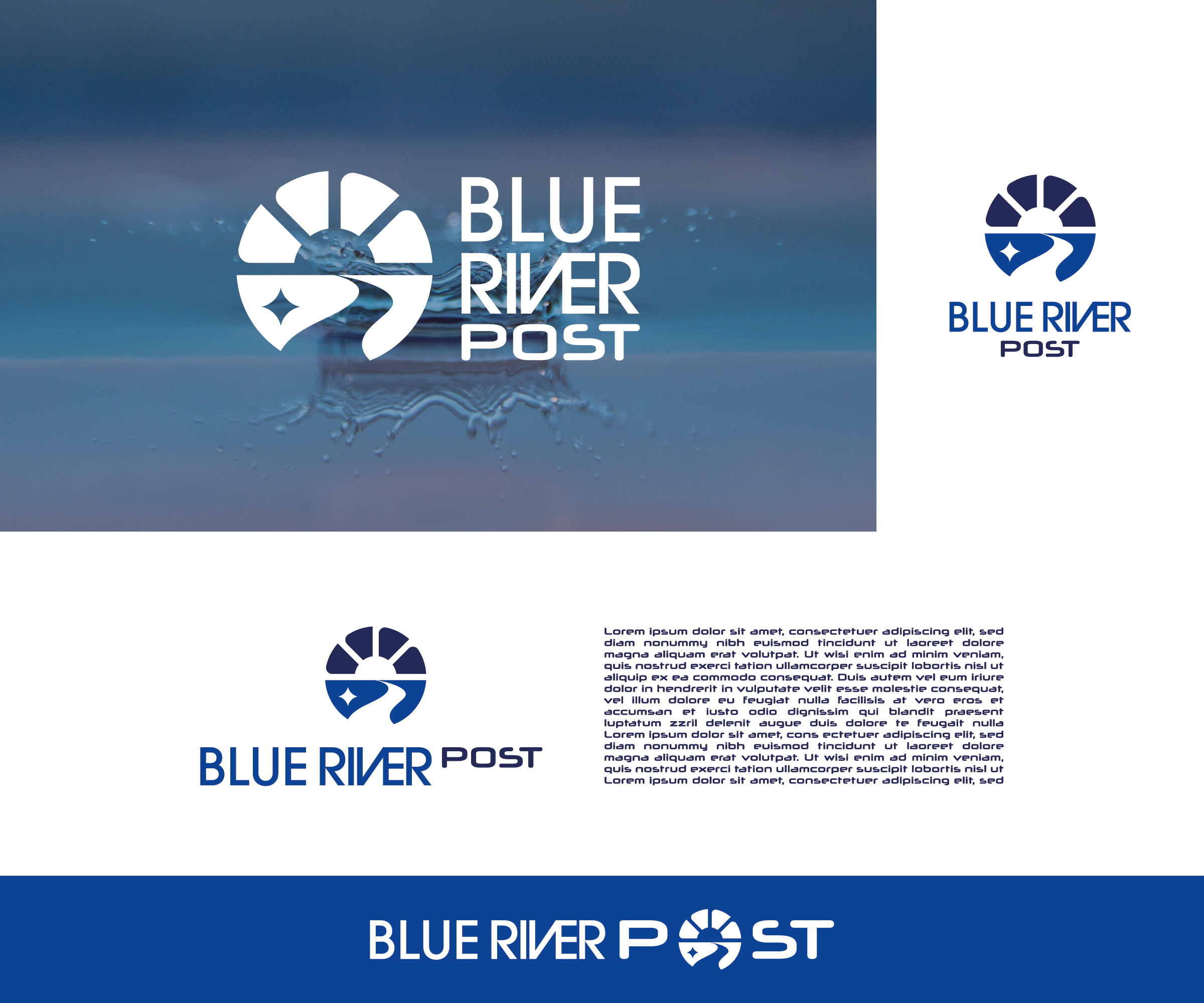 Logo-Design von DesignShaper für Blue River Post | Design #35877785