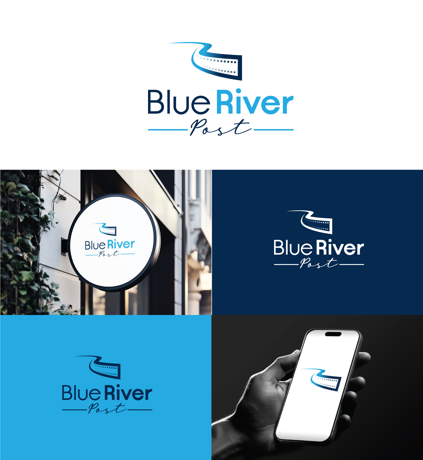 Logo Design by AbhishekkM'24 for Blue River Post | Design #35884518