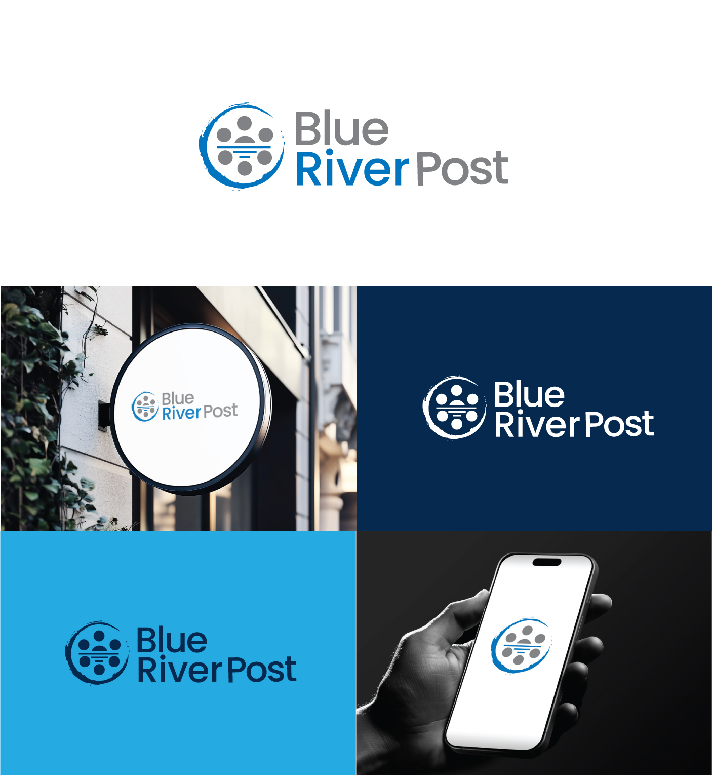 Logo Design by AbhishekkM'24 for Blue River Post | Design #35884519