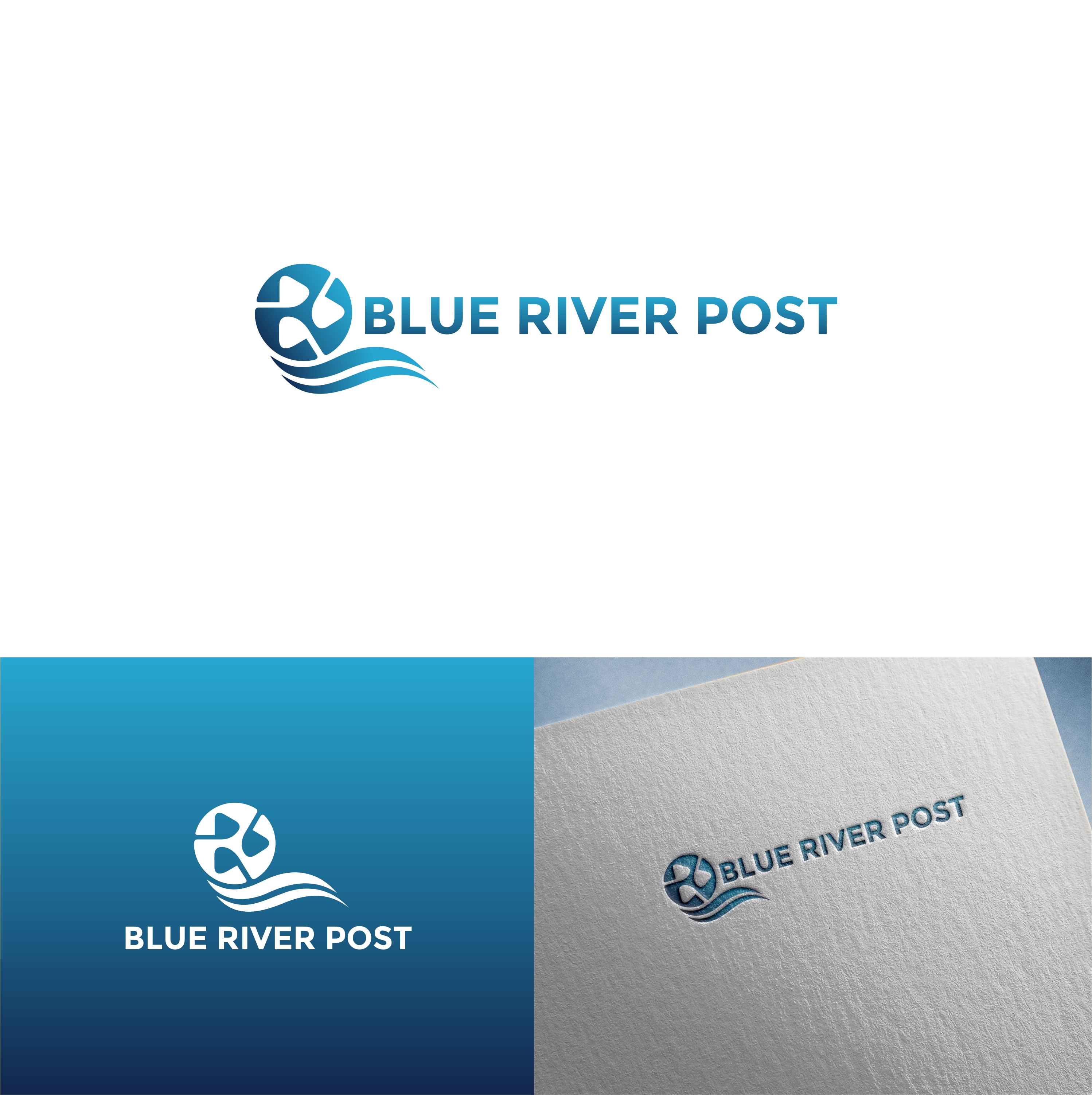 Logo Design by Joenet Jayawarna for Blue River Post | Design #35908188