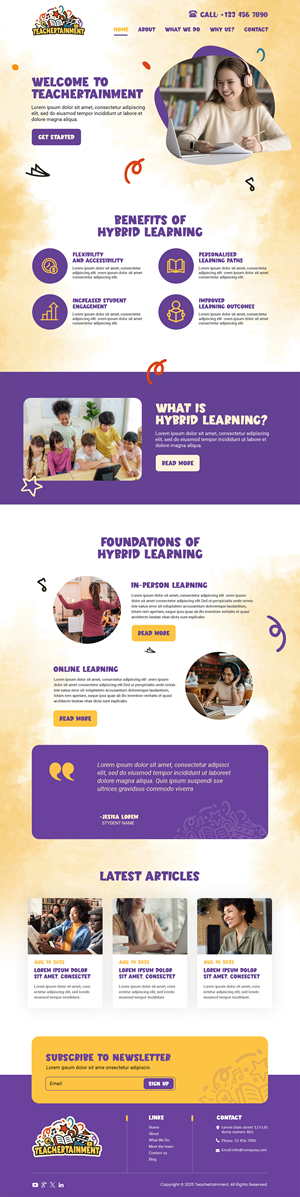 Web Design par MAHABA pour Teachertainment | Design : #35882446