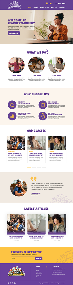 Web Design par MAHABA pour Teachertainment | Design : #35883120