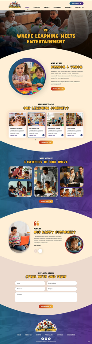 Diseño Web por pb para Teachertainment | Diseño: #35886009