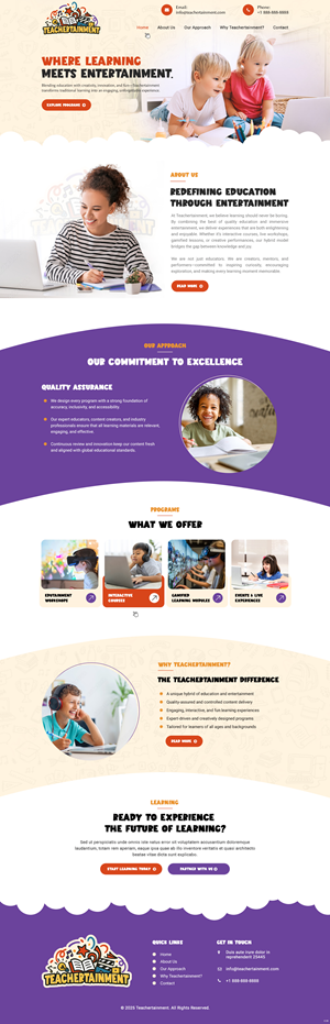 Web Design par pb pour Teachertainment | Design : #35886011