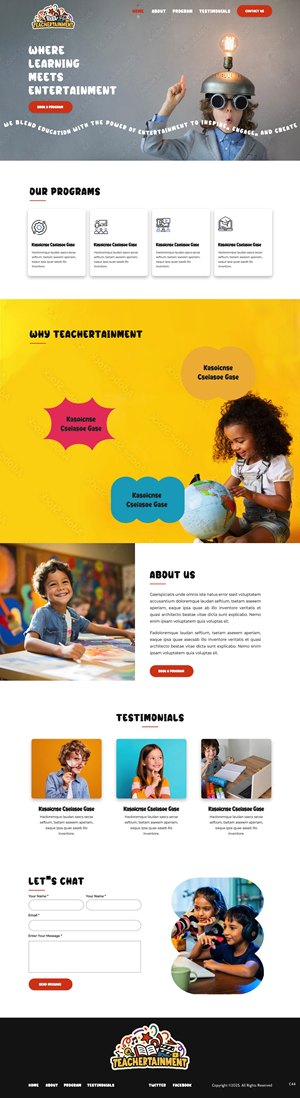 Web Design par pb pour Teachertainment | Design : #35886012