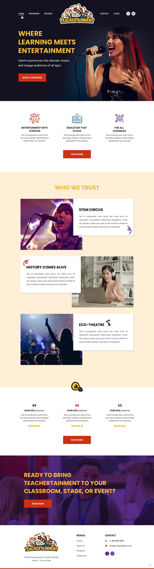 Web Design par pb pour Teachertainment | Design : #35886013