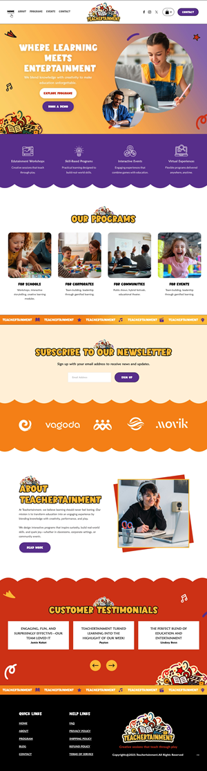 Diseño Web por pb para Teachertainment | Diseño: #35886017