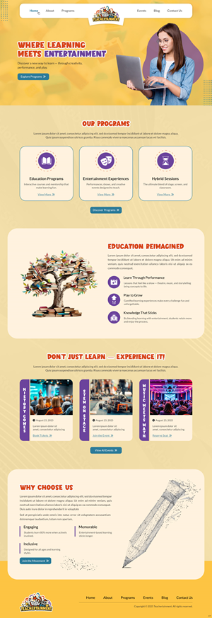 Diseño Web por pb para Teachertainment | Diseño: #35886019