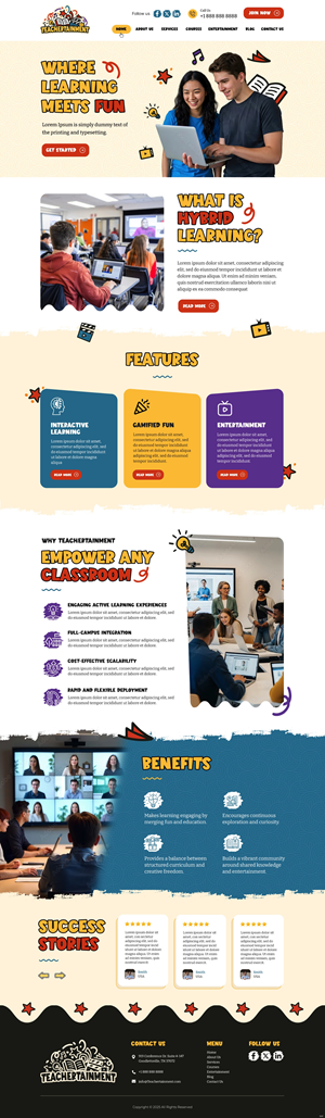 Diseño Web por pb para Teachertainment | Diseño: #35886027