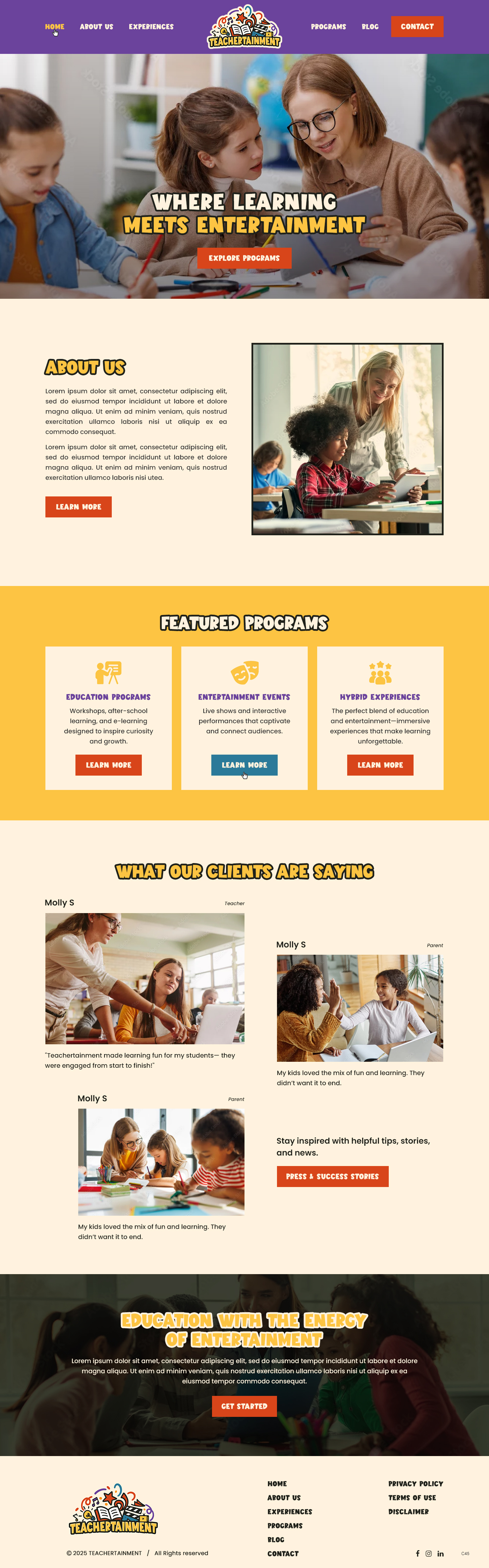 Web Design by pb for Teachertainment | Design #35886028