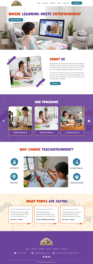 Diseño Web por pb para Teachertainment | Diseño: #35892972