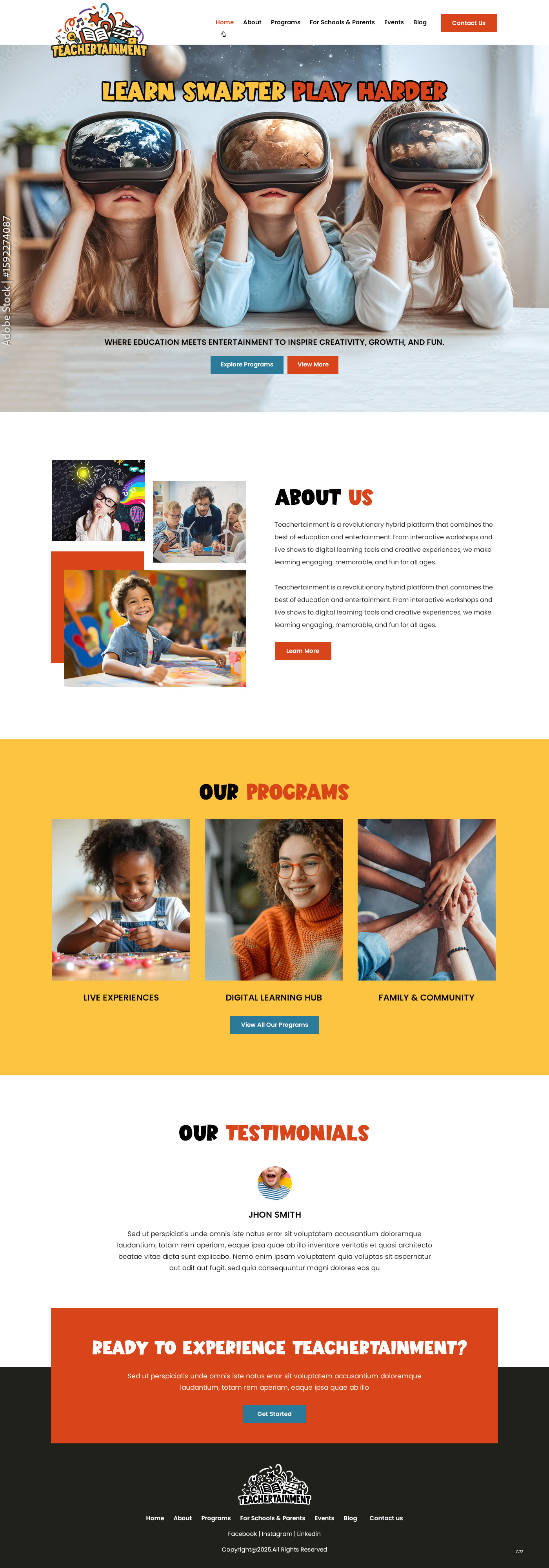 Web Design by pb for Teachertainment | Design #35892973