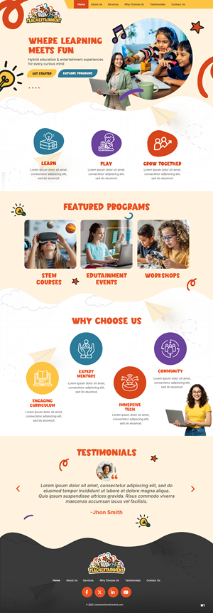 Diseño Web por pb para Teachertainment | Diseño: #35892975