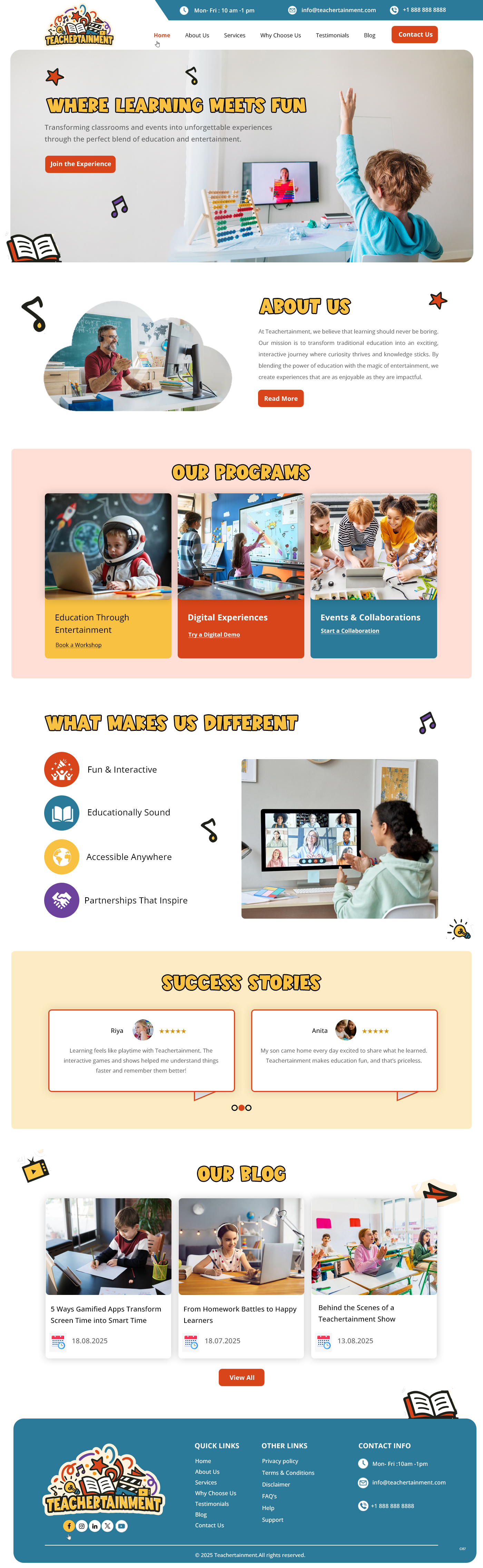 Diseño Web por pb para Teachertainment | Diseño #35892979