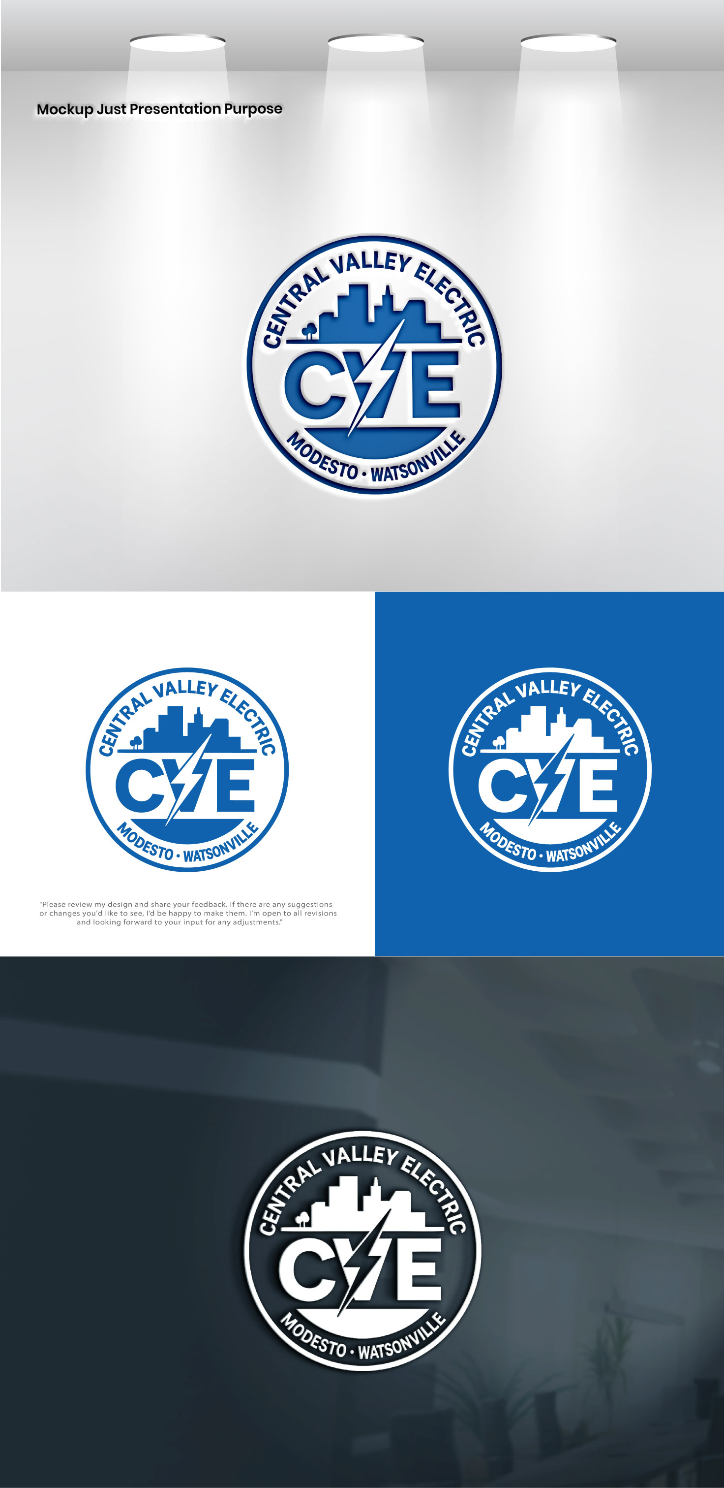 Logo Design by VectorForge for Central Valley Electric, Inc. | Design #35890021
