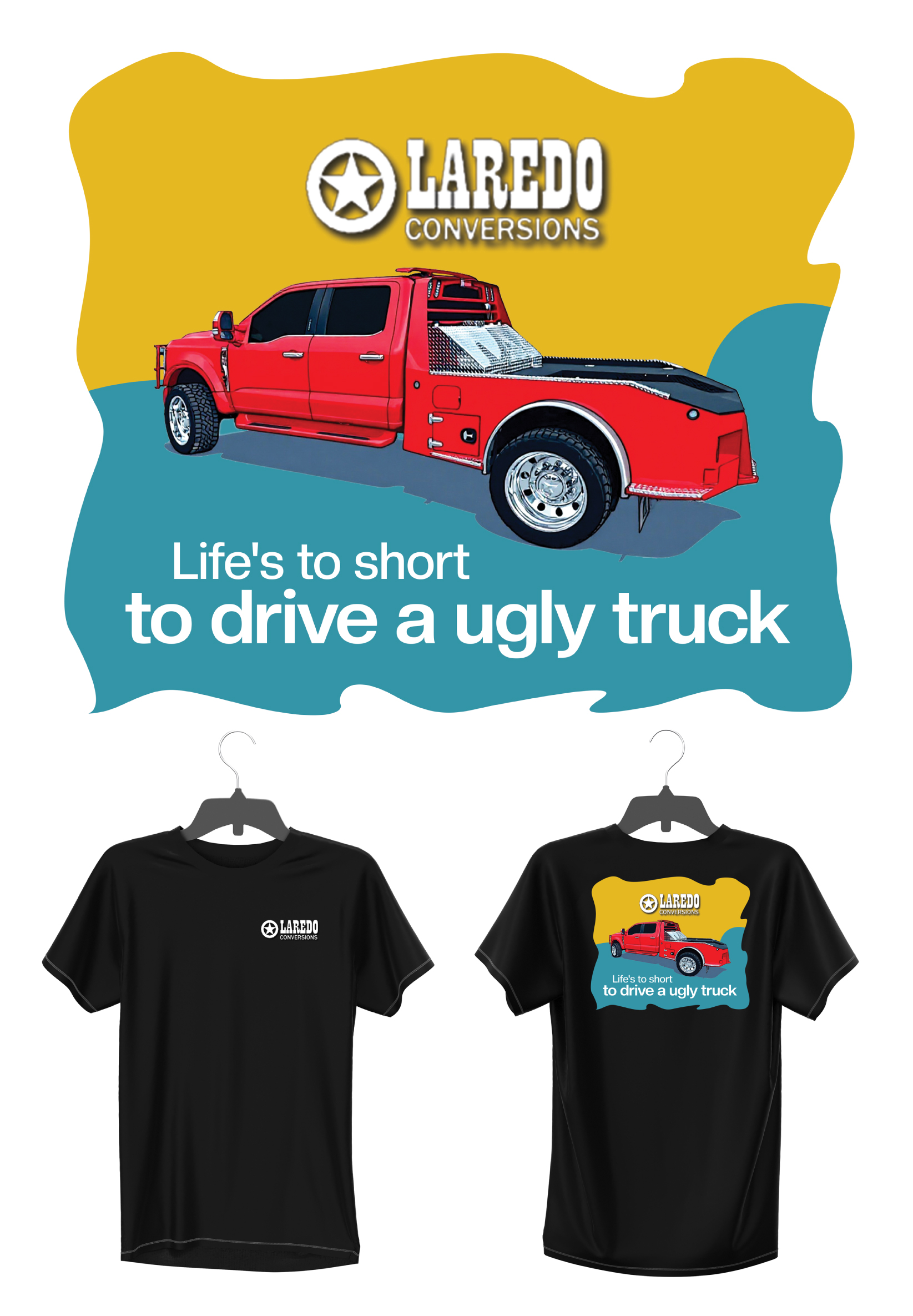 T-shirt Design by HAREESH (Creative Graphic Designer) for Laredo conversions | Design #35891780