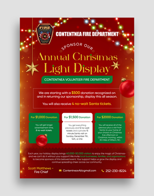 Design de Flyer par Graphic Guy pour Contentnea Volunteer Fire Department | Design #35898704