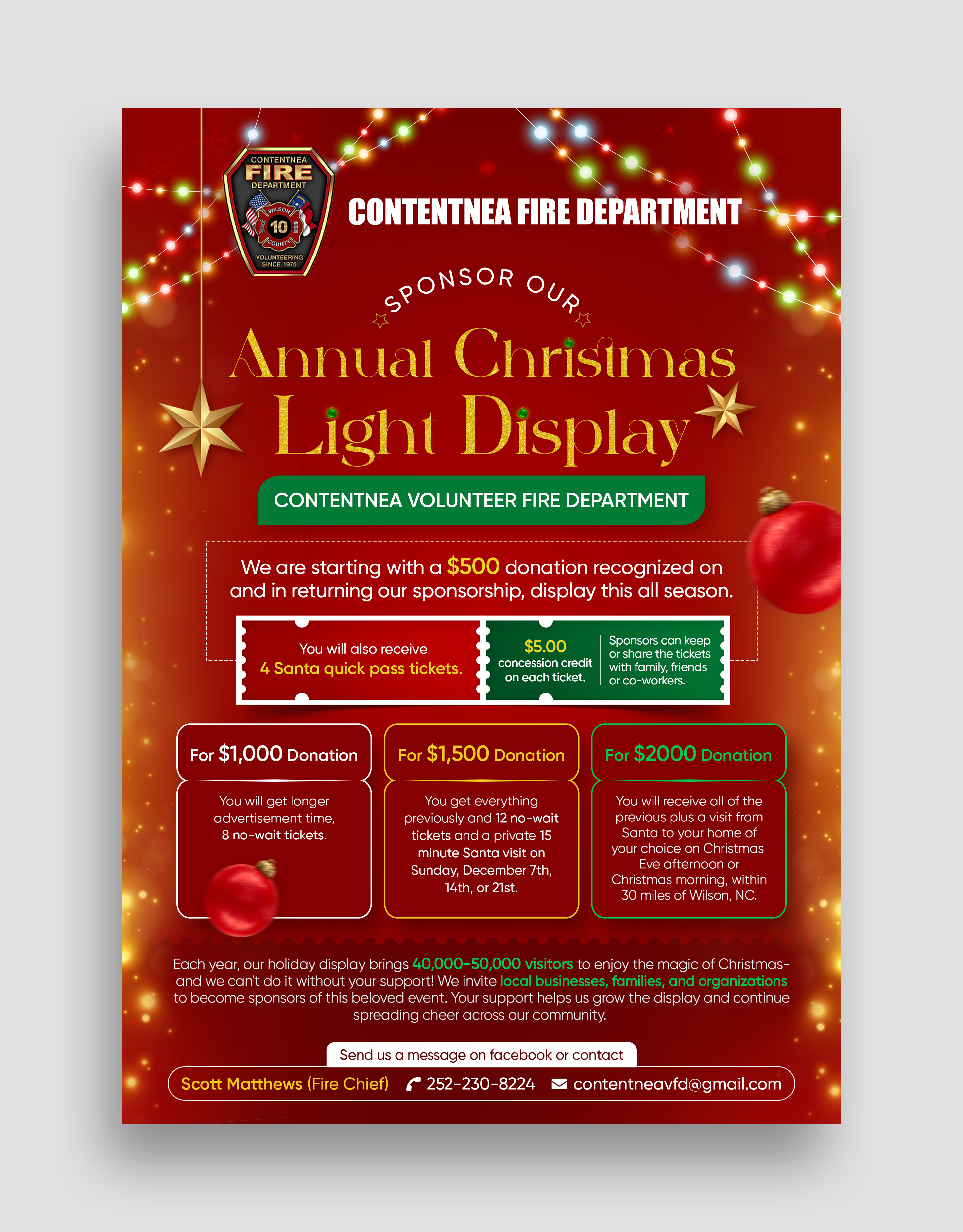 Design de Flyer par Graphic Guy pour Contentnea Volunteer Fire Department | Design #35907322