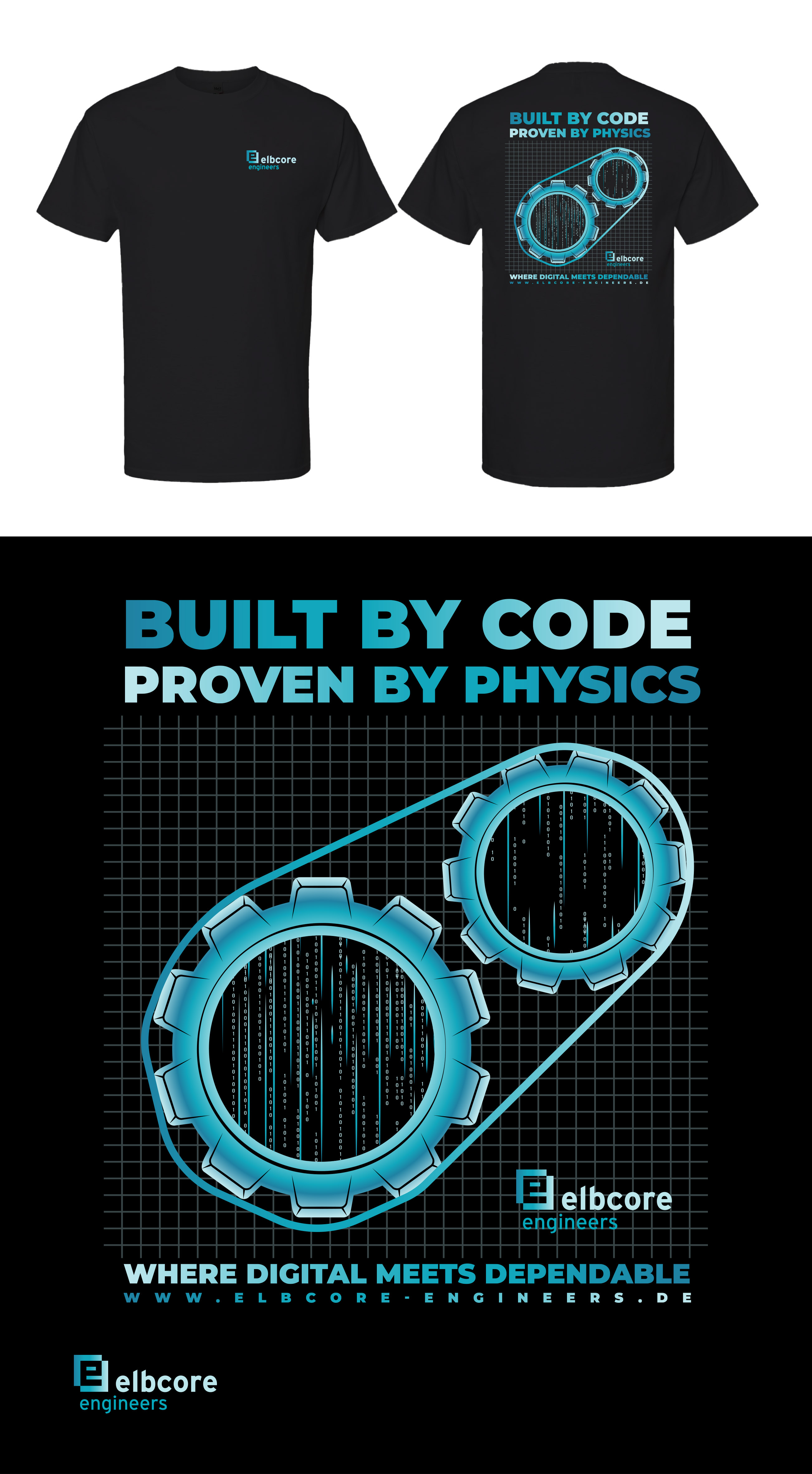 T-shirt Design by KickArt for elbcore engineers gmbh | Design #35930269