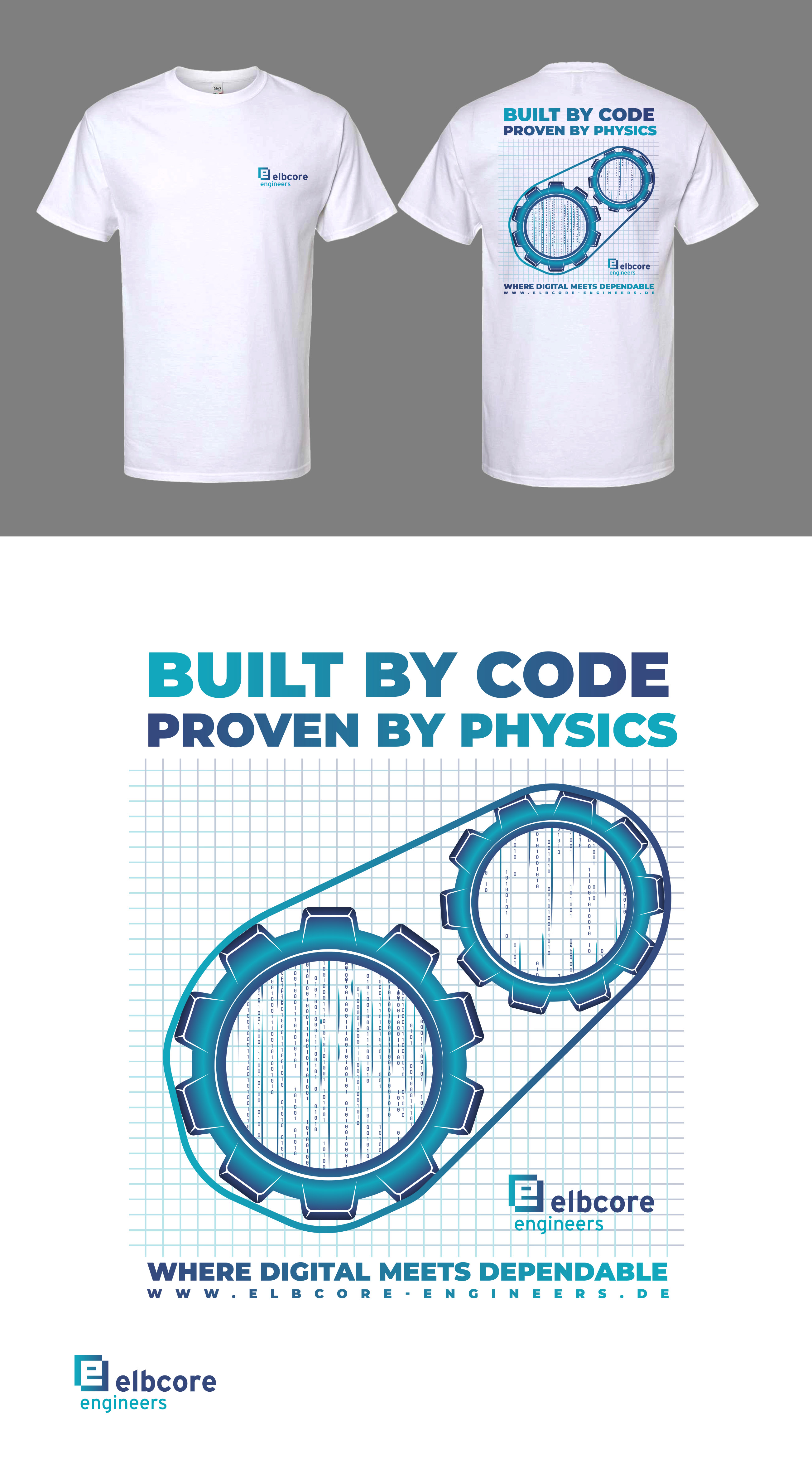 T-shirt Design by KickArt for elbcore engineers gmbh | Design #35930270